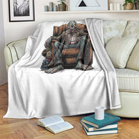 Funny #1 Dad Zombie Horror Throw Blanket Halloween Family Father Gift