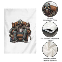 Funny #1 Dad Zombie Horror Garden Flag Halloween Family Father Gift