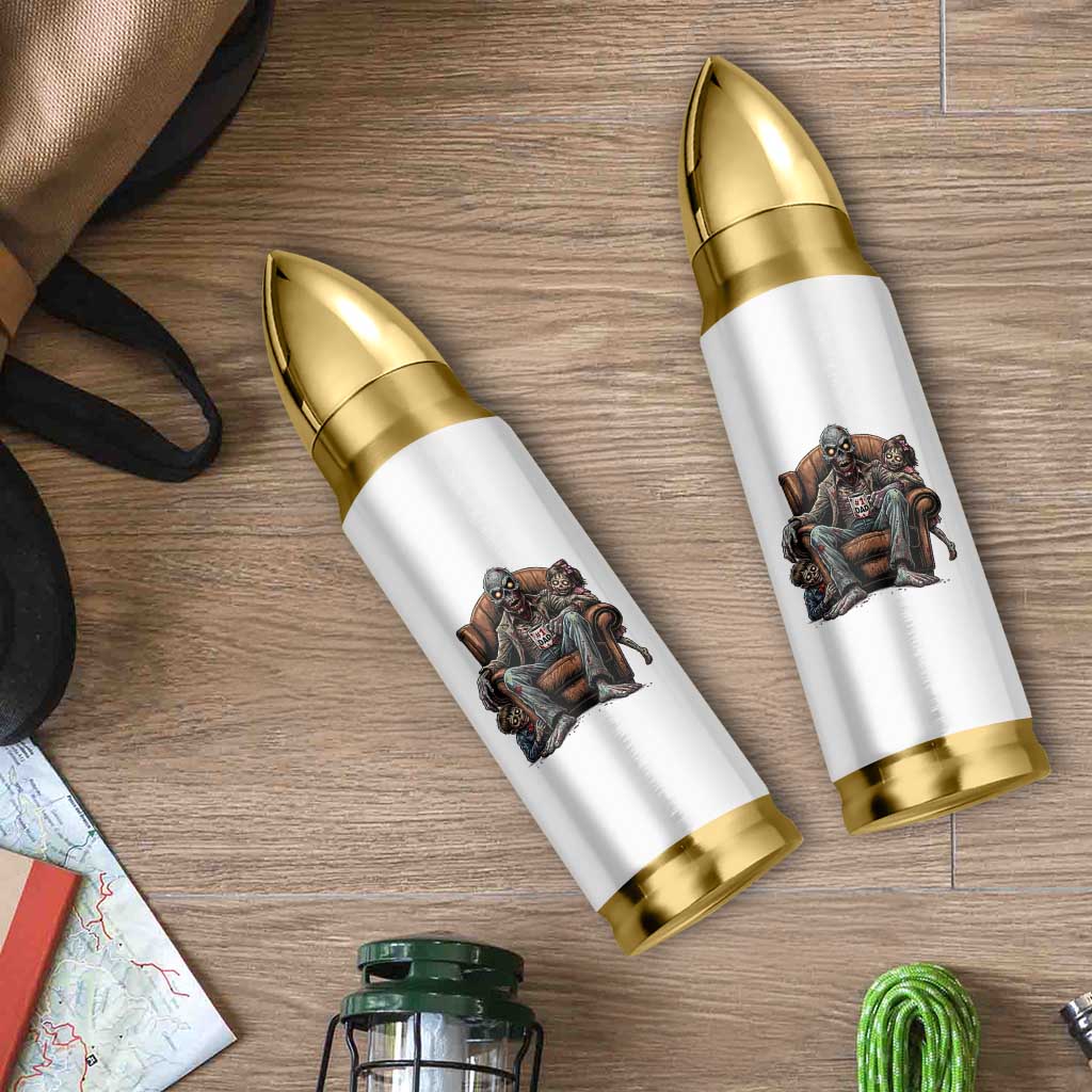 Funny #1 Dad Zombie Horror Bullet Tumbler Halloween Family Father Gift