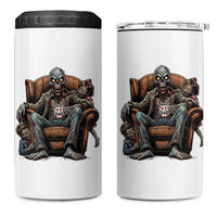 Funny #1 Dad Zombie Horror 4 in 1 Can Cooler Tumbler Halloween Family Father Gift