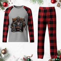 Funny #1 Dad Zombie Horror Plaid Pajama Set Halloween Family Father Gift