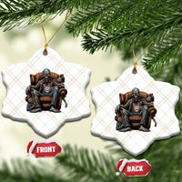 Funny #1 Dad Zombie Horror Ceramic Ornament Halloween Family Father Gift