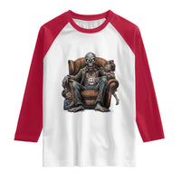 Funny #1 Dad Zombie Horror Raglan Shirt Halloween Family Father Gift