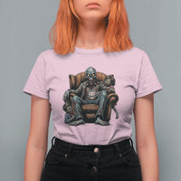 Funny #1 Dad Zombie Horror T Shirt For Women Halloween Family Father Gift