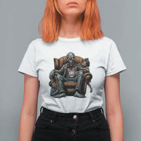 Funny #1 Dad Zombie Horror T Shirt For Women Halloween Family Father Gift