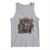 Funny #1 Dad Zombie Horror Tank Top Halloween Family Father Gift