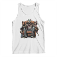 Funny #1 Dad Zombie Horror Tank Top Halloween Family Father Gift