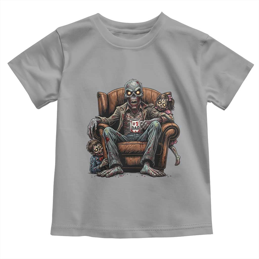 Funny #1 Dad Zombie Horror Toddler T Shirt Halloween Family Father Gift