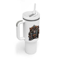 Funny #1 Dad Zombie Horror Tumbler With Handle Halloween Family Father Gift