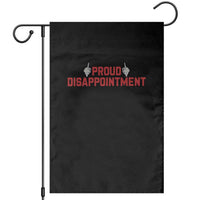 Proud Disappointment Skeleton Middle Fingers Badge Garden Flag Funny Sarcastic Dark Humor