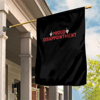Proud Disappointment Skeleton Middle Fingers Badge Garden Flag Funny Sarcastic Dark Humor