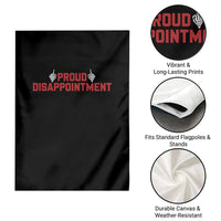Proud Disappointment Skeleton Middle Fingers Badge Garden Flag Funny Sarcastic Dark Humor