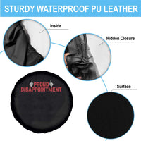 Proud Disappointment Skeleton Middle Fingers Badge Spare Tire Cover Funny Sarcastic Dark Humor