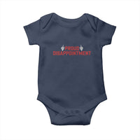 Proud Disappointment Skeleton Middle Fingers Badge Baby Onesie Funny Sarcastic Dark Humor
