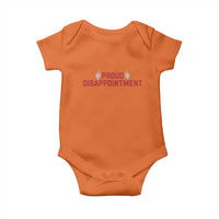 Proud Disappointment Skeleton Middle Fingers Badge Baby Onesie Funny Sarcastic Dark Humor