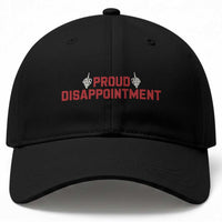 Proud Disappointment Skeleton Middle Fingers Badge Baseball Cap Funny Sarcastic Dark Humor