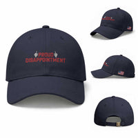 Proud Disappointment Skeleton Middle Fingers Badge Baseball Cap Funny Sarcastic Dark Humor