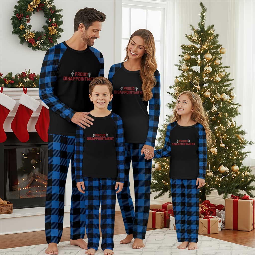 Proud Disappointment Skeleton Middle Fingers Badge Plaid Pajama Set Funny Sarcastic Dark Humor