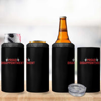 Proud Disappointment Skeleton Middle Fingers Badge 4 in 1 Can Cooler Tumbler Funny Sarcastic Dark Humor