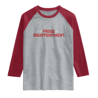 Proud Disappointment Skeleton Middle Fingers Badge Raglan Shirt Funny Sarcastic Dark Humor