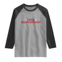 Proud Disappointment Skeleton Middle Fingers Badge Raglan Shirt Funny Sarcastic Dark Humor