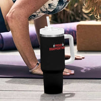 Proud Disappointment Skeleton Middle Fingers Badge Tumbler With Handle Funny Sarcastic Dark Humor