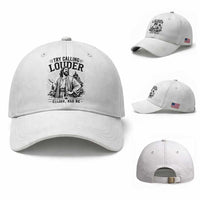 Funny Christian Elijah Faith Baseball Cap Try Calling Louder 850 BC Bible Graphic