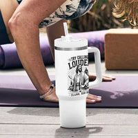 Funny Christian Elijah Faith Tumbler With Handle Try Calling Louder 850 BC Bible Graphic