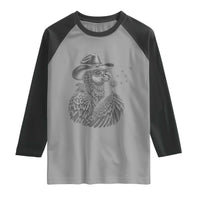 Funny Cowboy Hoatzin Raglan Shirt Blowing Dandelion Western Bird Gift