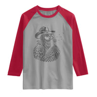 Funny Cowboy Hoatzin Raglan Shirt Blowing Dandelion Western Bird Gift