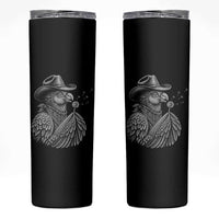 Funny Cowboy Hoatzin Skinny Tumbler Blowing Dandelion Western Bird Gift