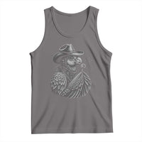 Funny Cowboy Hoatzin Tank Top Blowing Dandelion Western Bird Gift