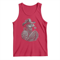 Funny Cowboy Hoatzin Tank Top Blowing Dandelion Western Bird Gift