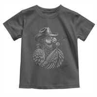 Funny Cowboy Hoatzin Toddler T Shirt Blowing Dandelion Western Bird Gift