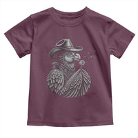 Funny Cowboy Hoatzin Toddler T Shirt Blowing Dandelion Western Bird Gift