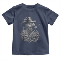 Funny Cowboy Hoatzin Toddler T Shirt Blowing Dandelion Western Bird Gift