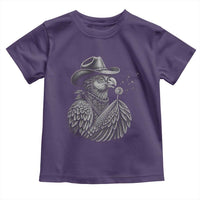 Funny Cowboy Hoatzin Toddler T Shirt Blowing Dandelion Western Bird Gift