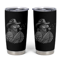 Funny Cowboy Hoatzin Tumbler Cup Blowing Dandelion Western Bird Gift