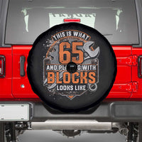 Funny 65th Birthday Mechanic Spare Tire Cover This Is What 65 And Playing With Blocks Looks Like