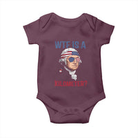 WTF is A Kilometer Baby Onesie Funny 4th of July Founding Father