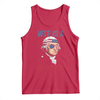 WTF is A Kilometer Tank Top Funny 4th of July Founding Father