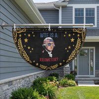 WTF is A Kilometer Patriotic Fan Flag Funny 4th of July Founding Father