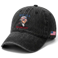 WTF is A Kilometer Washed Cotton Baseball Cap Funny 4th of July Founding Father