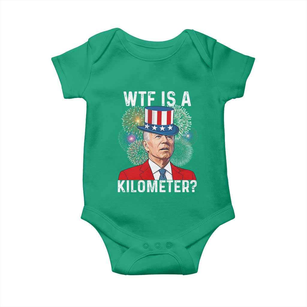 WTF is A Kilometer Baby Onesie Funny 4th of July