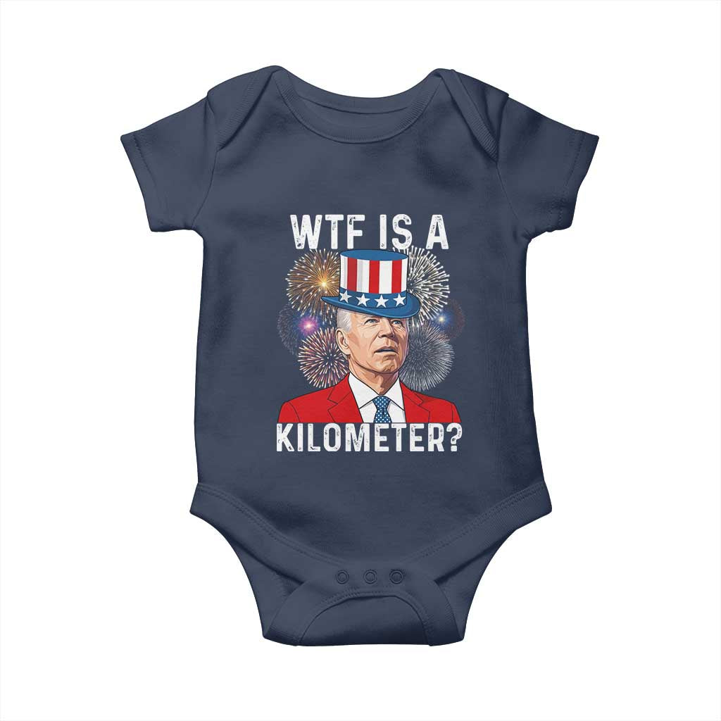 WTF is A Kilometer Baby Onesie Funny 4th of July
