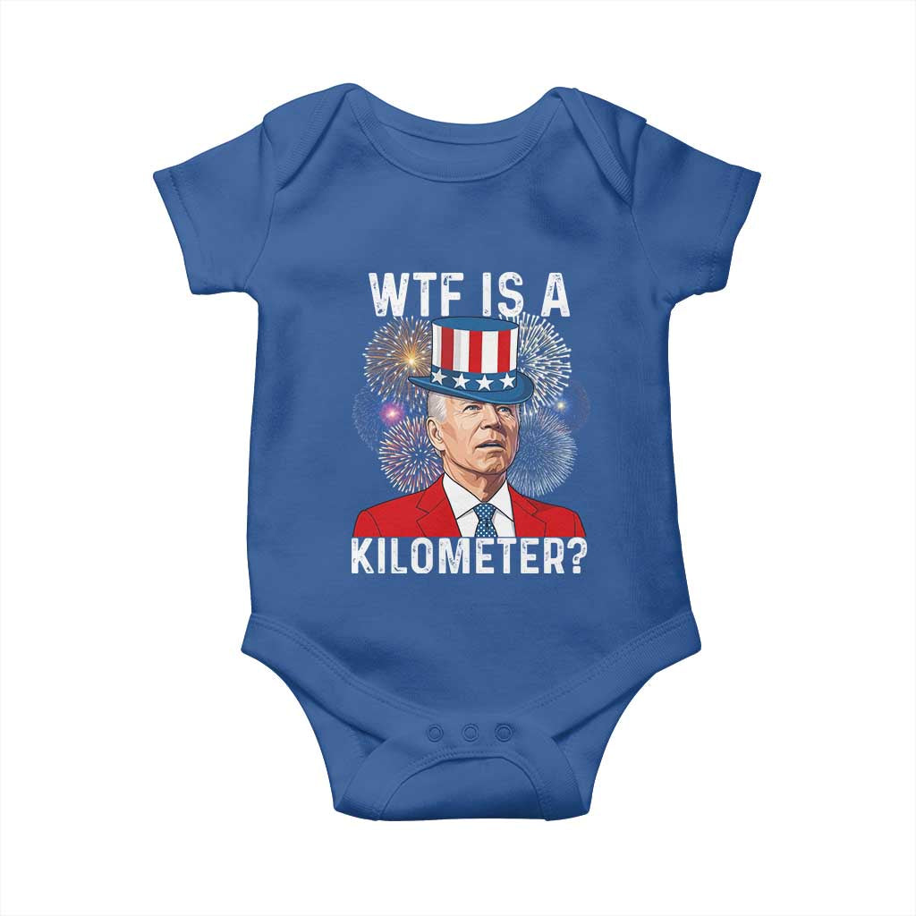 WTF is A Kilometer Baby Onesie Funny 4th of July