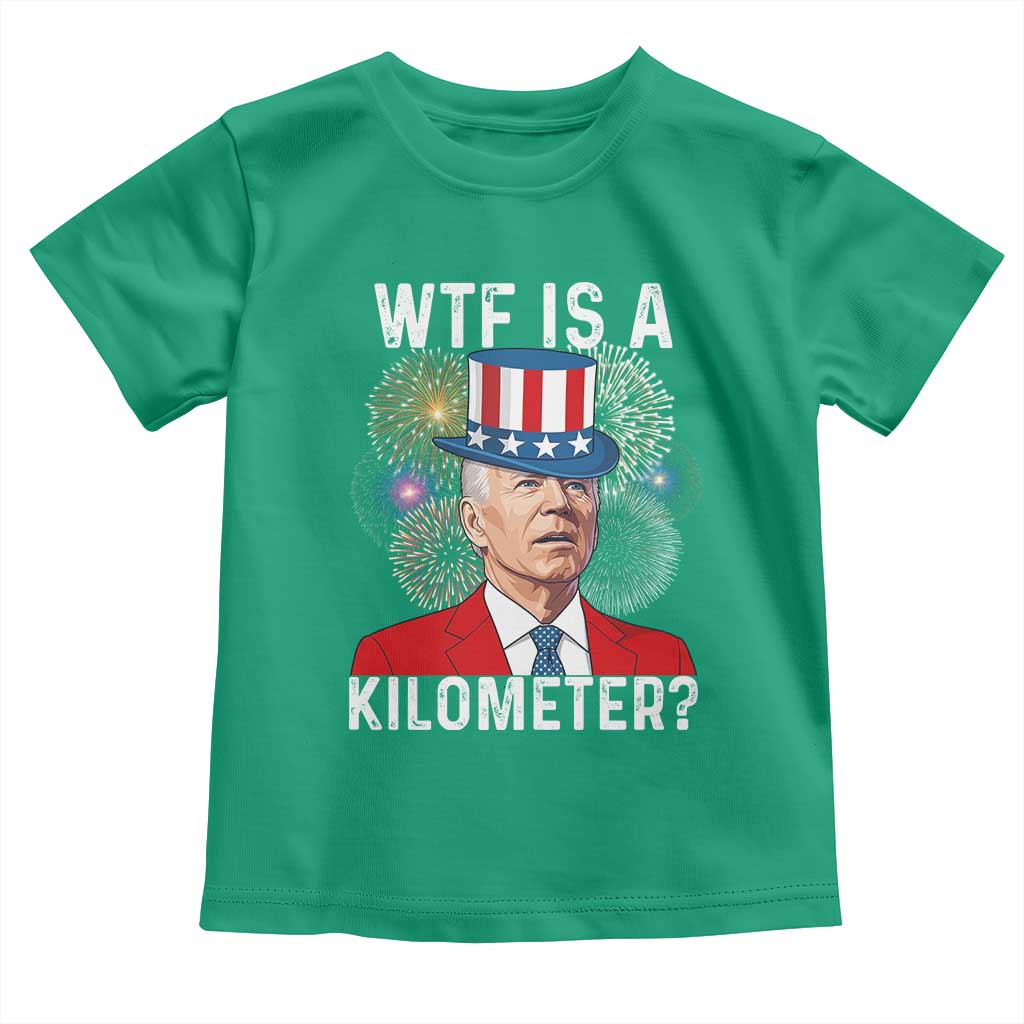 WTF is A Kilometer Toddler T Shirt Funny 4th of July