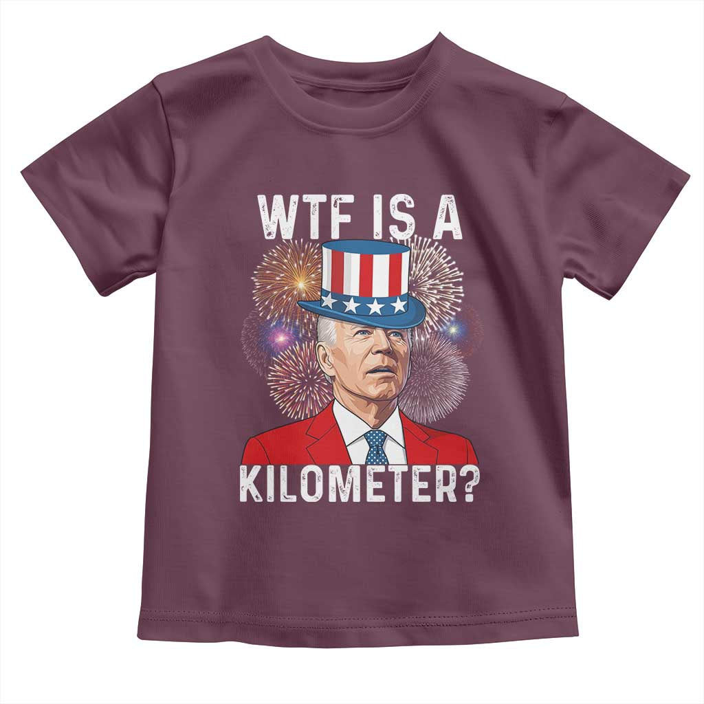 WTF is A Kilometer Toddler T Shirt Funny 4th of July
