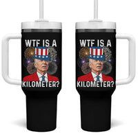 WTF is A Kilometer Tumbler With Handle Funny 4th of July