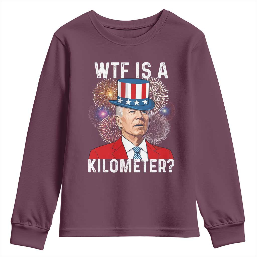 WTF is A Kilometer Youth Sweatshirt Funny 4th of July